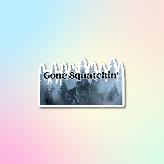 HandCrofted - Gone Squatchin' Forest Sticker