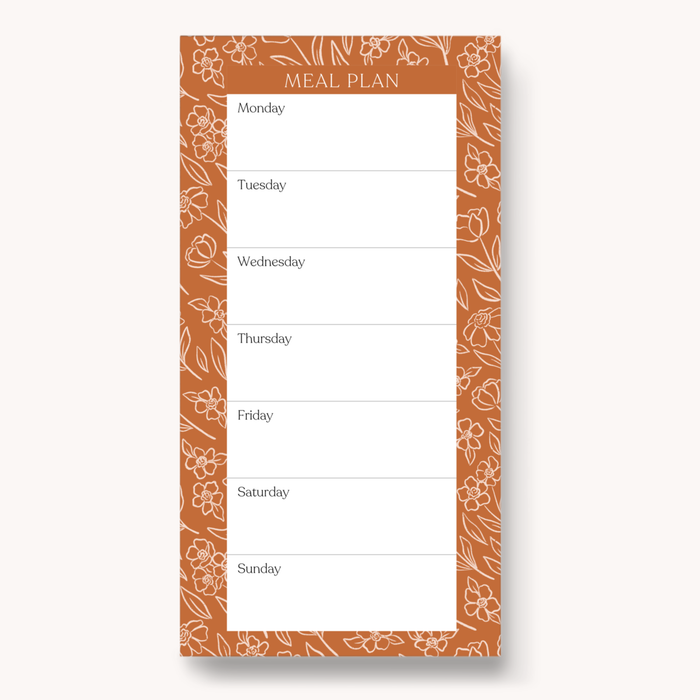 Elyse Breanne Design - Floral Magnetic Meal Plan Notepad