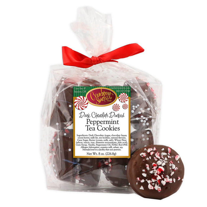 Cranberry Sweets & More - Peppermint Tea Cookies in Dark Chocolate