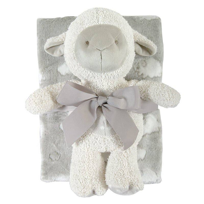 Stephan Baby by Creative Brands - Blanket Toy Set - Gray Lamb