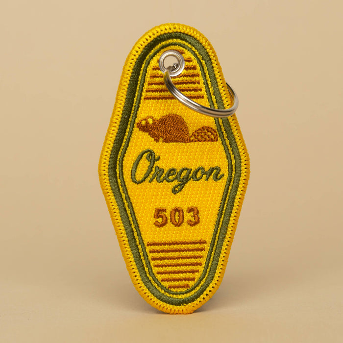 Tender Loving Empire - Oregon Beaver Patch Keychain
