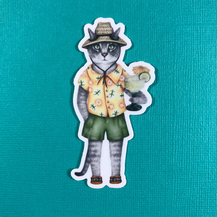 Abundance Illustration - Margarita cat sticker