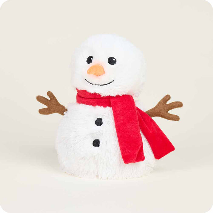 Warmies: America’s Favorite Microwave Plush Brand - Red Scarf Snowman Warmies