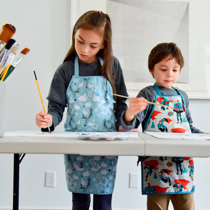 Urban Infant - Little Helper Kids Apron, Washable Cotton/Poly - Dinosaurs