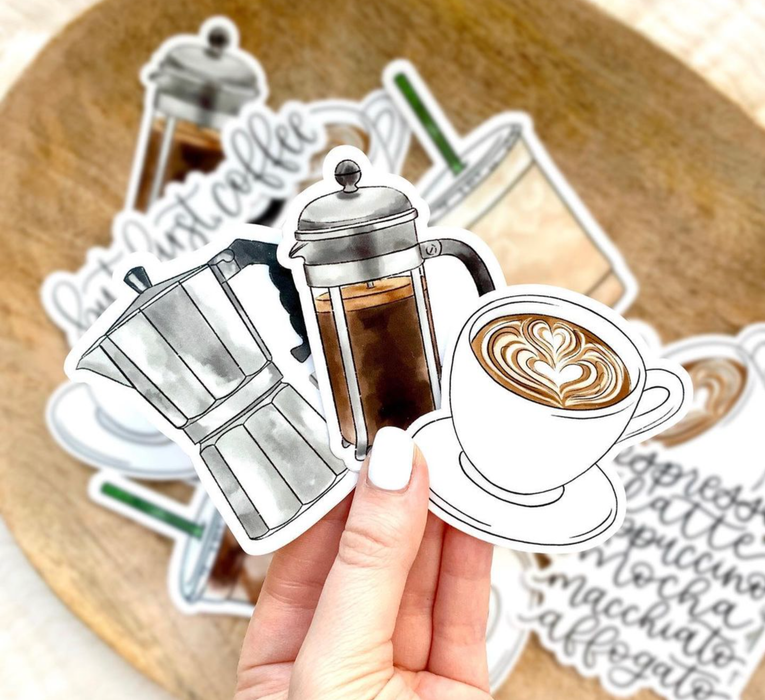 Elyse Breanne Design - Iced Coffee Sticker 4x2in.