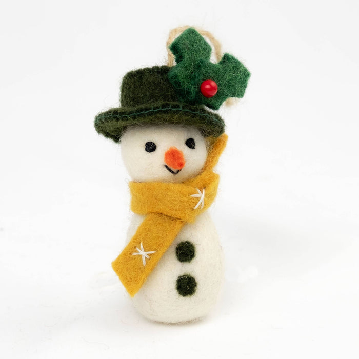 The Winding Road - Winter Ornament Felt Snowmen Assorted