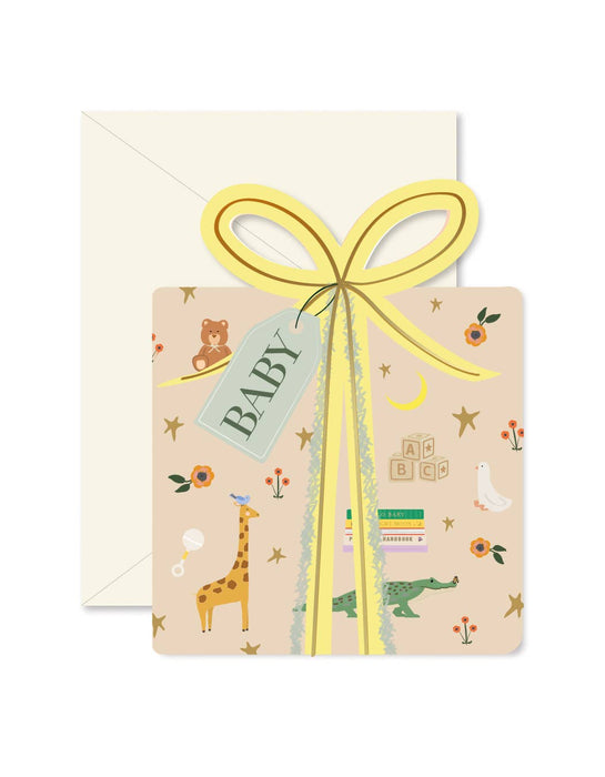 Ginger P. Designs - Baby Gift Die-Cut Greeting Card