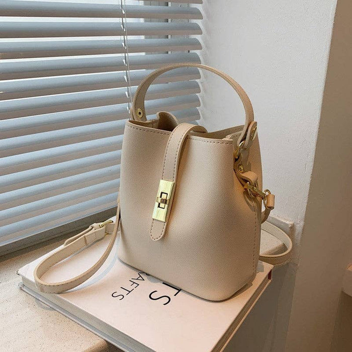 ShieldChic - PU Leather Crossbody Bucket Bag