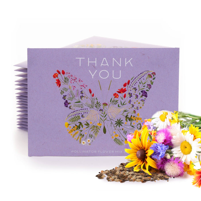 Bentley Seed Co. - Thank You Butterfly Pollinator - Pollinator Flower Mix Seed Packets