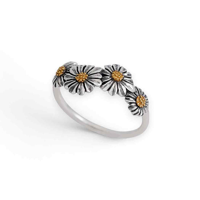 Nina Designs - Sterling Silver and Bronze Daisy Chain Ring
