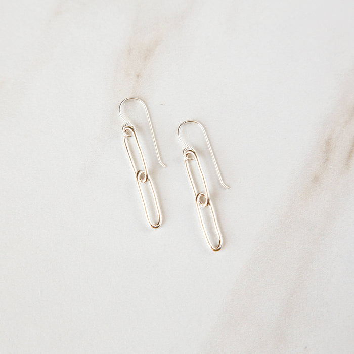 Stowaway Jewelry - Paperclip Chain Earrings