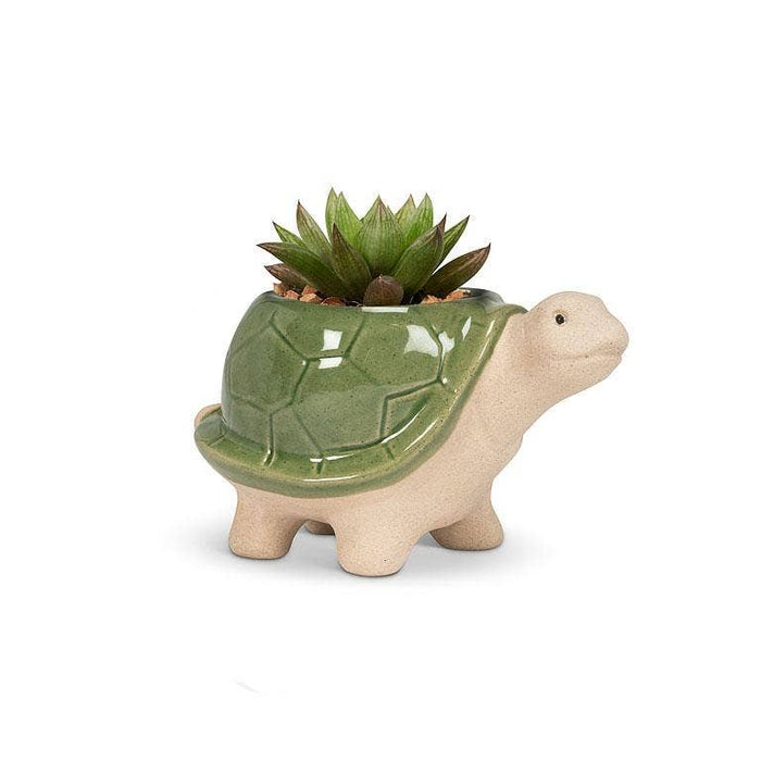 Abbott - Sm Turtle Planter-Grn-3.5"H