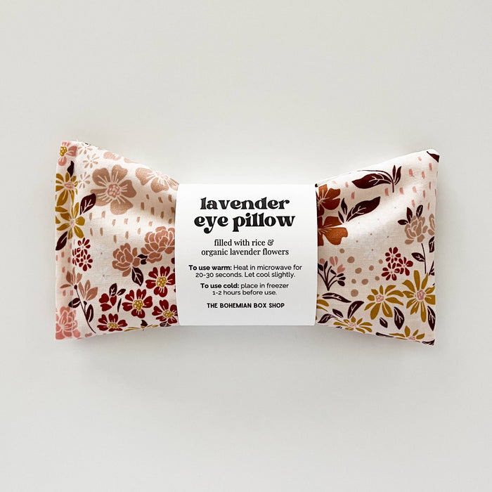 The Bohemian Box Shop - Lavender Eye Pillow - Earth Tone Florals