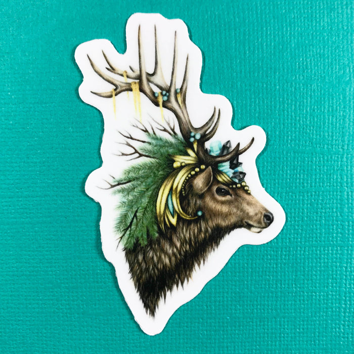 Abundance Illustration - Majestic elk sticker