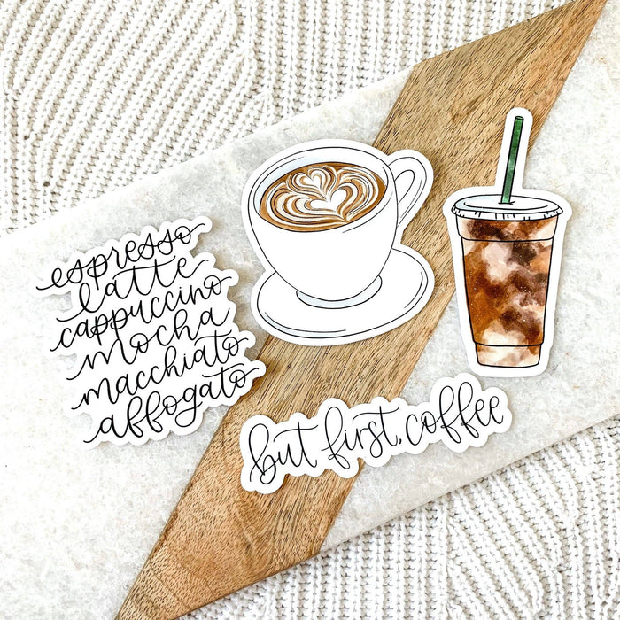 Elyse Breanne Design - Iced Coffee Sticker 4x2in.