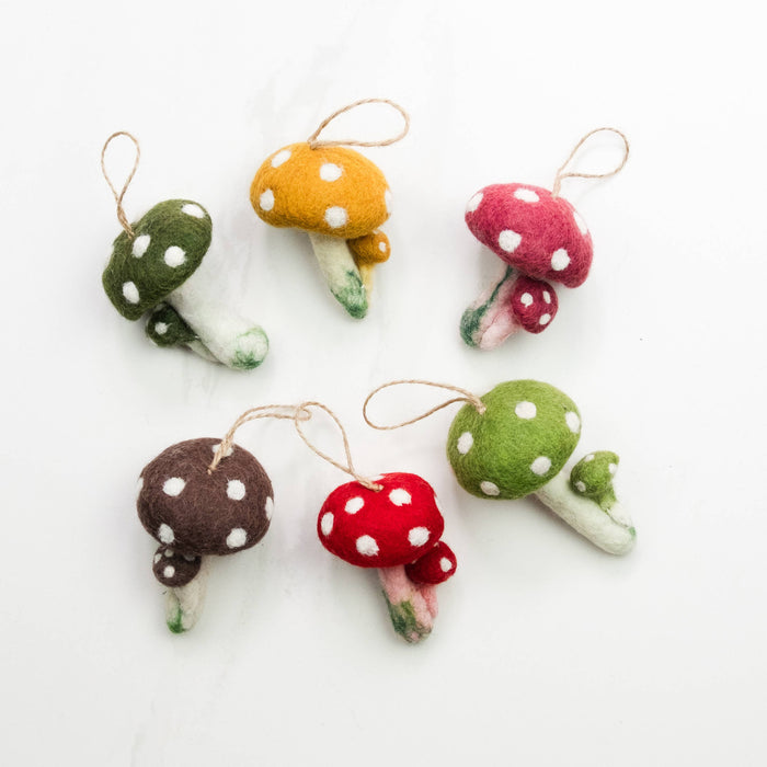 The Winding Road - Felt Mushroom Ornaments