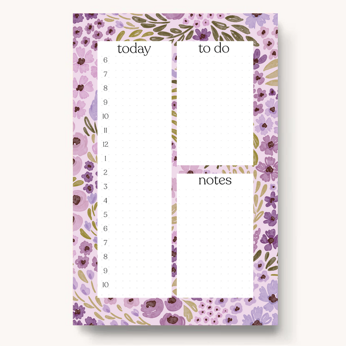 Elyse Breanne Design - Floral Daily Planner Notepad