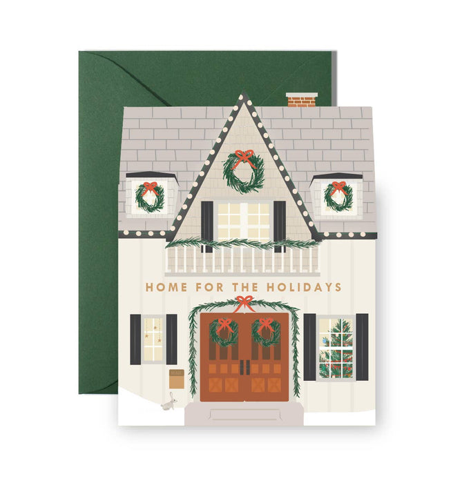 Ginger P. Designs - Home for the Holidays die-cut Greeting Card