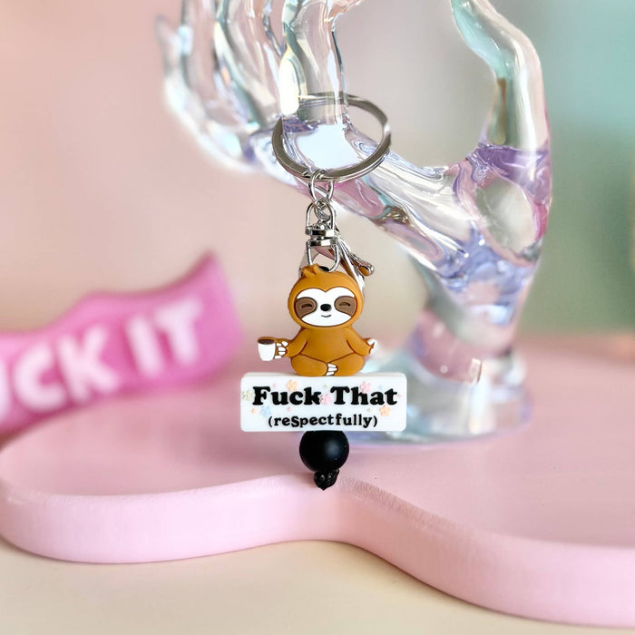 HandCrofted - Fuck That Sloth Keychain