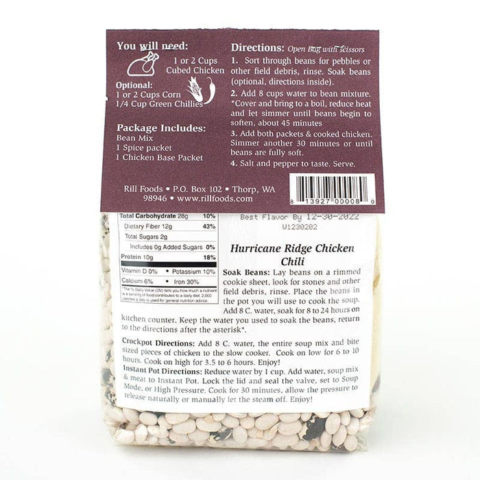 Rill Foods - Large Hurricane Ridge Chicken Chili Soup Mix