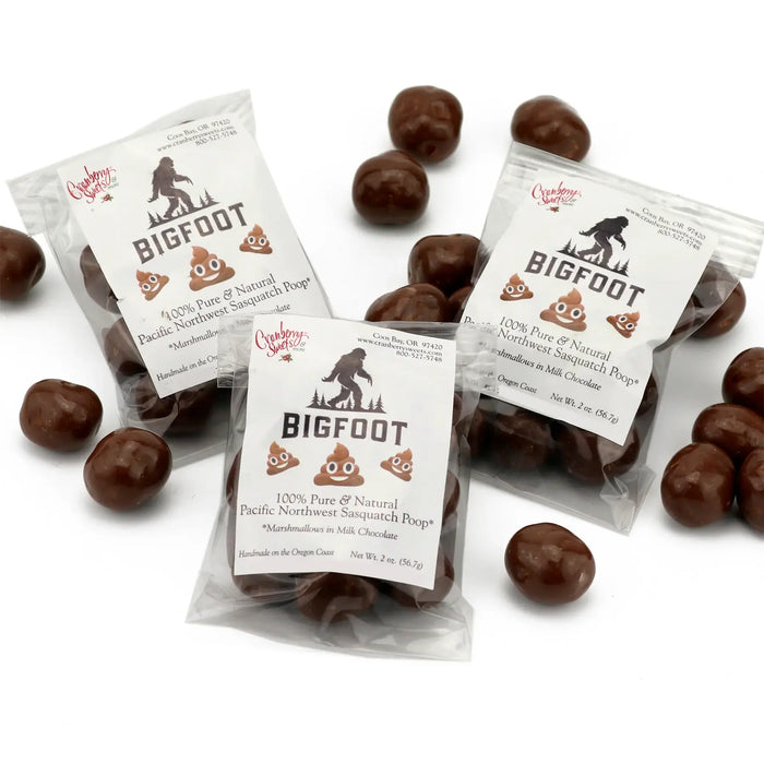 Cranberry Sweets & More - Bigfoot "Poop" Milk Chocolate Marshmallows