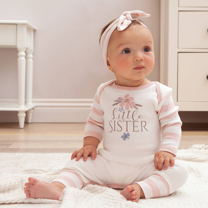 Tesa Babe - Baby Girl's "Little Sister" Bamboo Romper: 12-18M