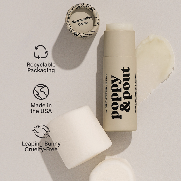 Poppy & Pout - Lip Balm, Marshmallow Creme