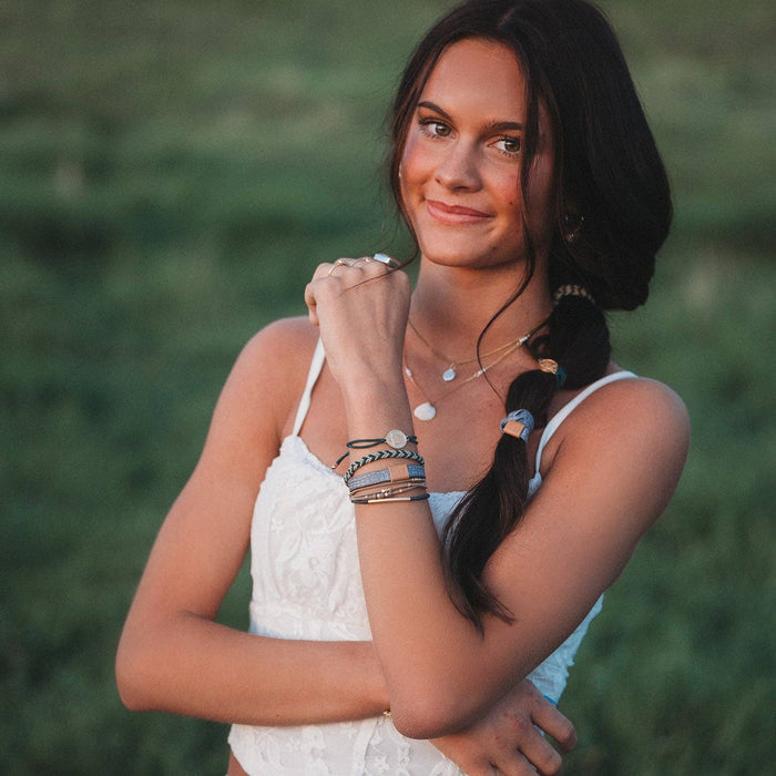 K'lani hair tie bracelets - "Journey" Green Sea Turtle Hair Tie Bracelets
