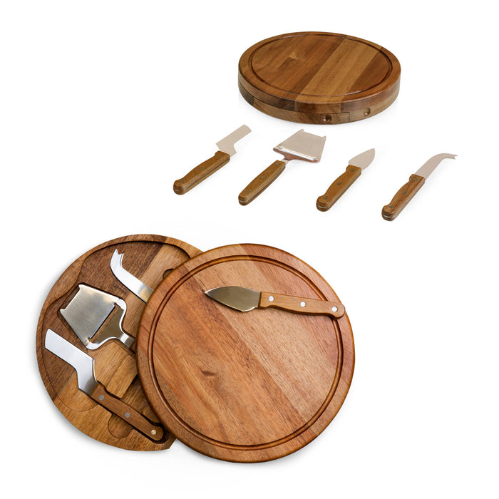 Picnic Time Family of Brands - Acacia Circo Cheese Cutting Board & Tool Set