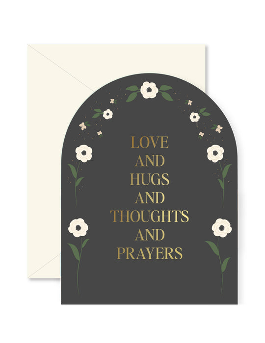 Ginger P. Designs - Love and Prayers Arch Sympathy Greeting Card
