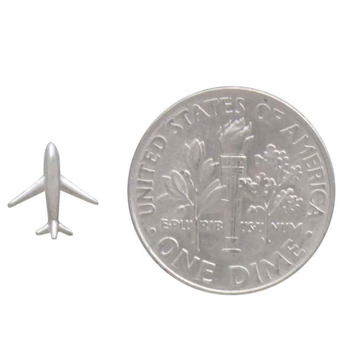 Nina Designs - Sterling Silver Airplane Post Earrings 8x8mm