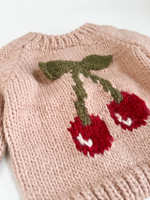 The Blueberry Hill - Cherry Pullover Sweater Baby Kid Fall Winter Fruit Gift