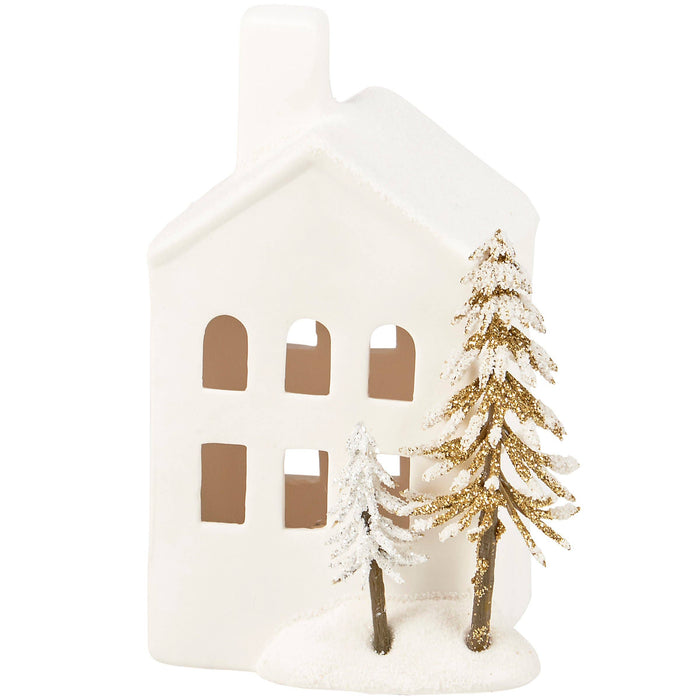 Primitives by Kathy - Lighted Winter House Figurine