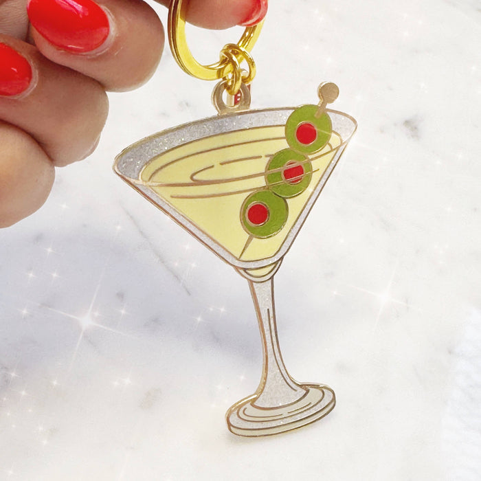 Wildflower + Co. - Dirty Martini Enamel Keychain