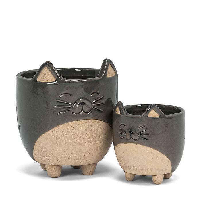 Abbott - Sm Cat on Legs Planter-3" H