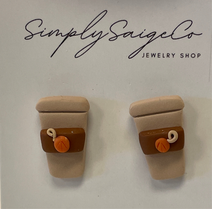 Simply Saige Pumpkin Spice Latte Post Earrings