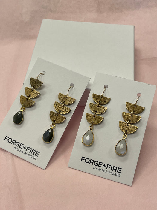 Forge + Fire TIMIYA hammered brass earrings