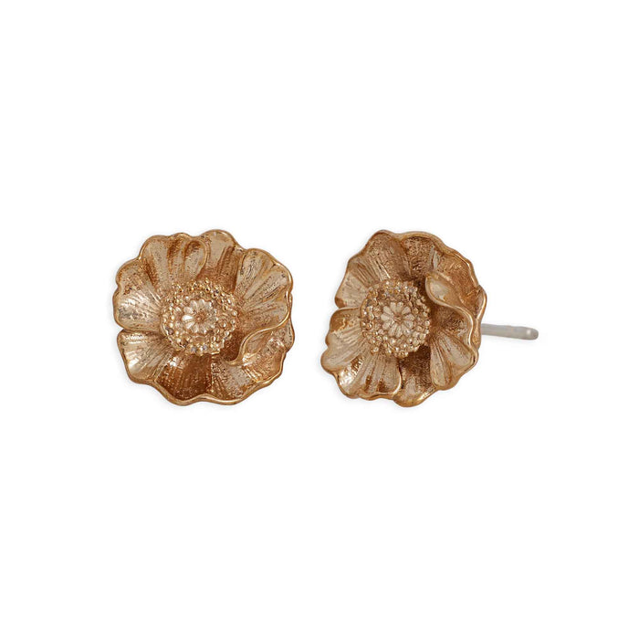 Nina Designs - Poppy Flower Post Earrings 10x10mm