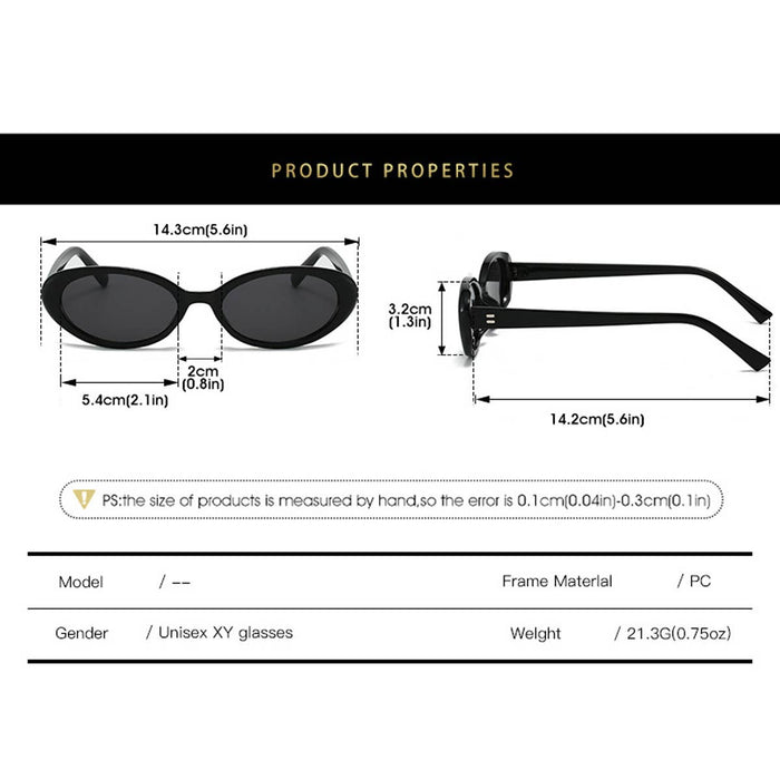 ACCITY - RETRO SMALL OVAL FRAME SUNGLASSES_CWASG0479