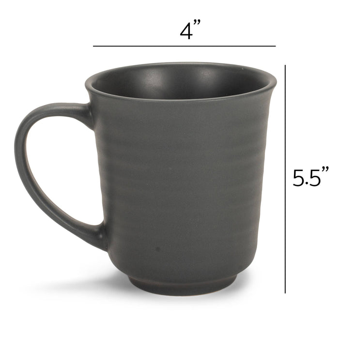EAST AVENUE - Black Matte Glaze Finish 17 oz PRICE IS PER MUG