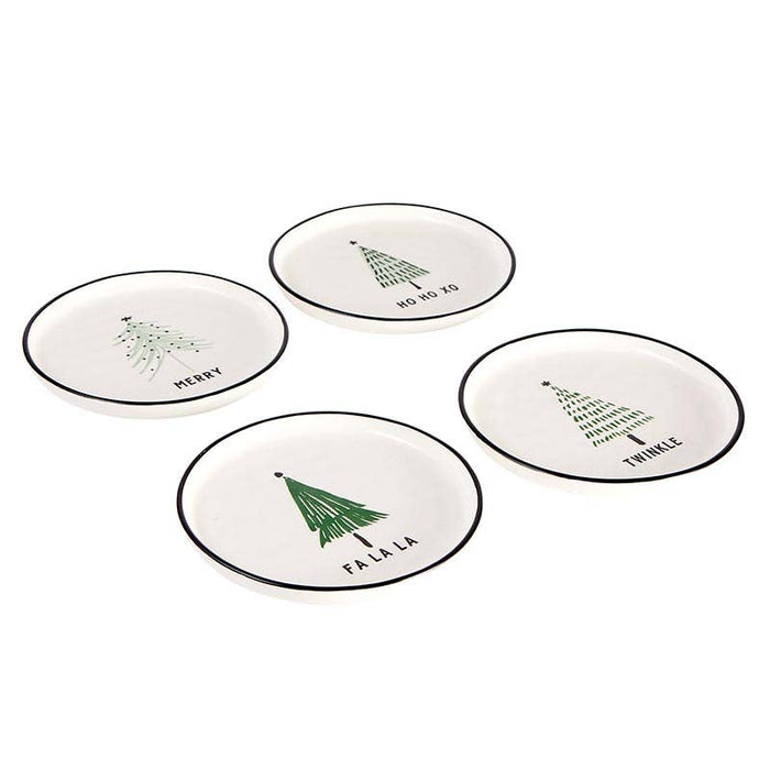 Santa Barbara Design Studio by Creative Brands - Green Holiday Dishes - Trees - Set of 4