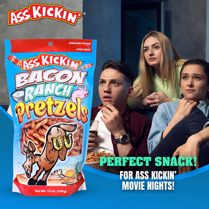 Southwest Specialty Food - Ass Kickin’ Bacon Ranch Pretzel Twists – 12 oz Bag