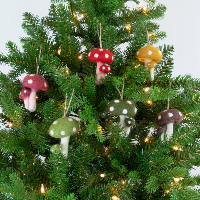 The Winding Road - Felt Mushroom Ornaments