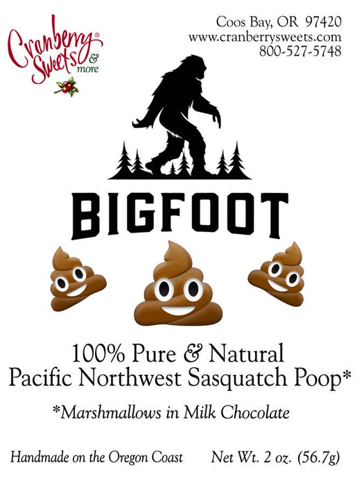 Cranberry Sweets & More - Bigfoot "Poop" Milk Chocolate Marshmallows