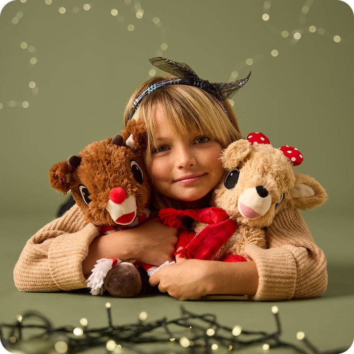 Warmies: America’s Favorite Microwave Plush Brand - Rudolph with Scarf Warmies Official Licensed Product Christmas