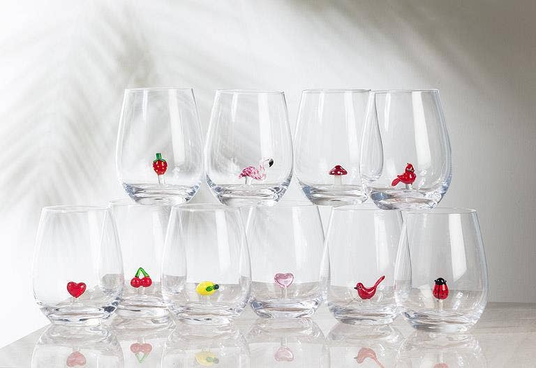 Abbott - Heart Icon Stemless Wine Glass-4.5"H (20oz)