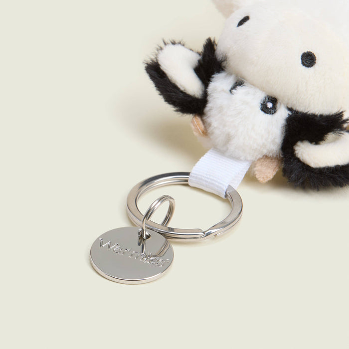 Warmies: America’s Favorite Microwave Plush Brand - Black & White Cow Keyring sensory Squishy fun teen trendz