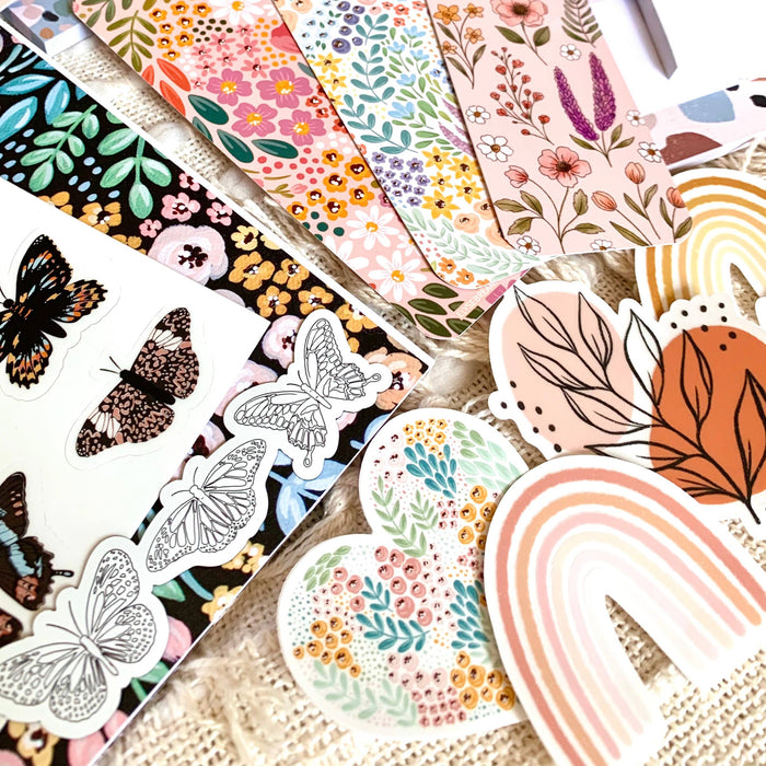 Elyse Breanne Design - Floral Heart Sticker, 3x3in