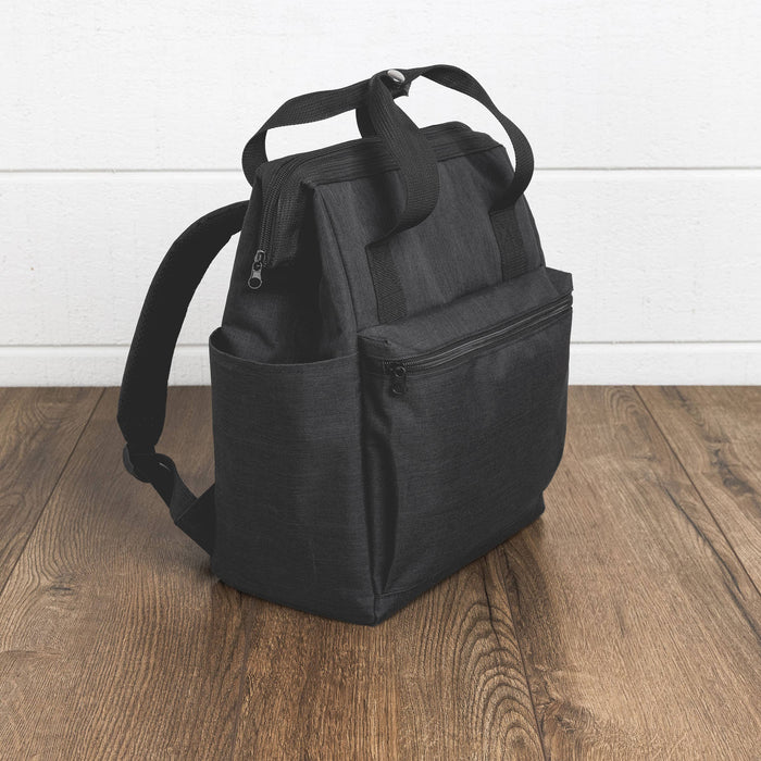 Picnic Time Family of Brands - 15 Can Backpack Cooler, (Heathered Black)