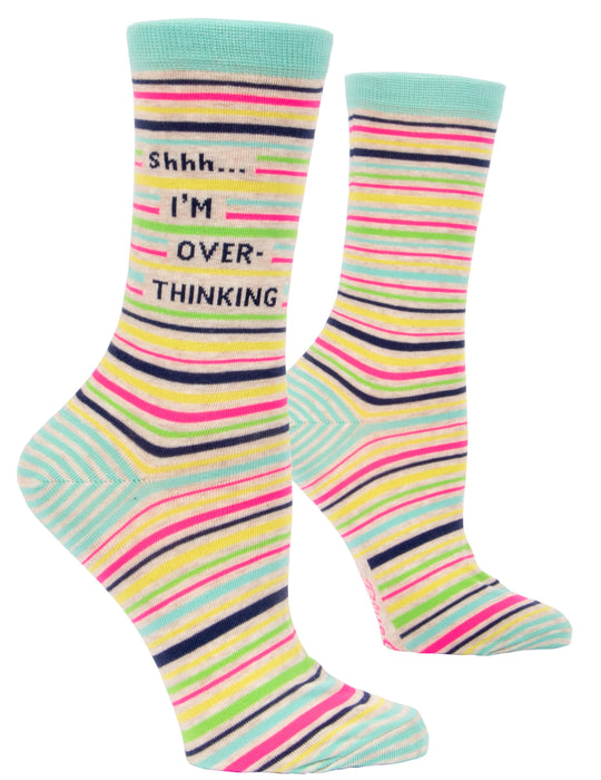 Blue Q - Shhh..I'm Overthinking Crew Socks